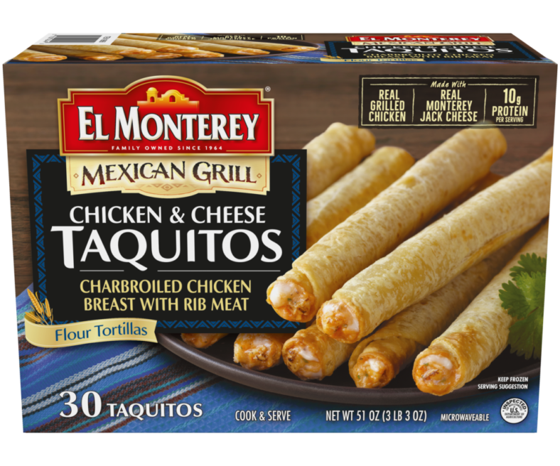 best Costco party foods: el monterey chicken taquitos