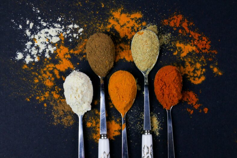 spices on spoons
