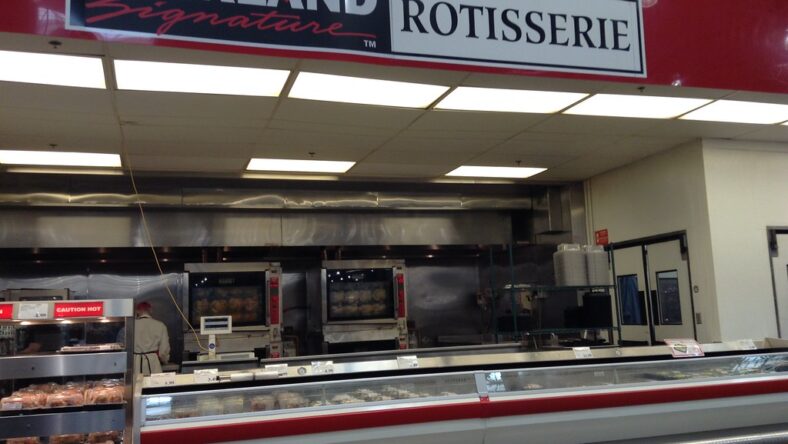 costco rotisserie chicken section
