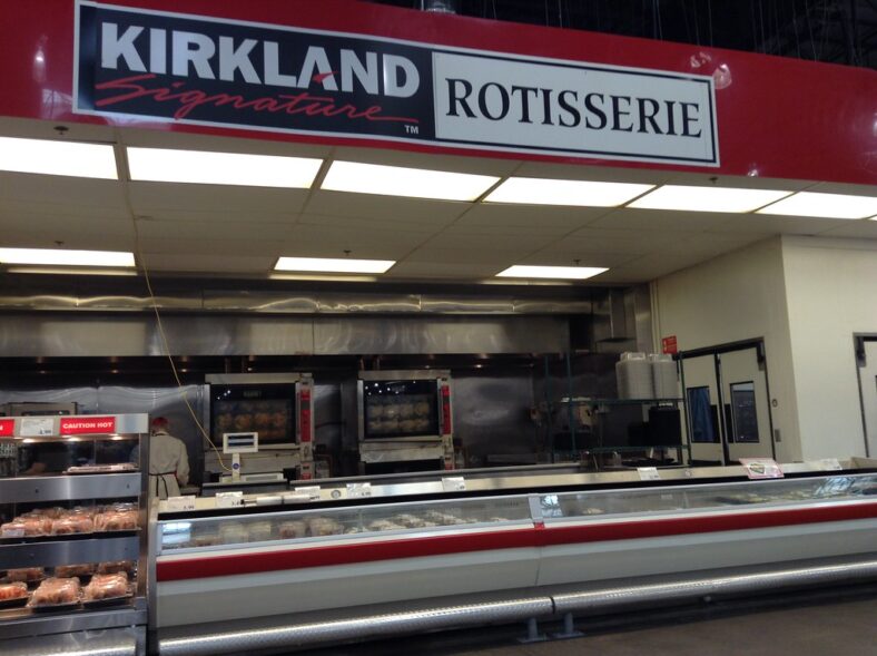 costco rotisserie chicken section