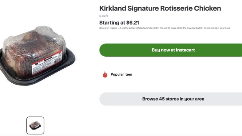 ks rotisserie chicken instacart