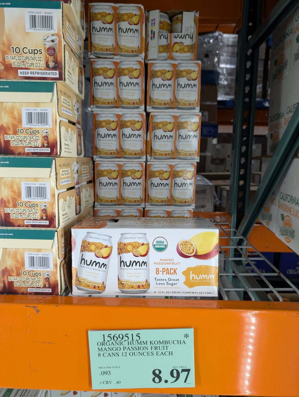 Organic Humm Kombucha Mango Passion Fruit 8 Cans -1569515-Livermore, CA