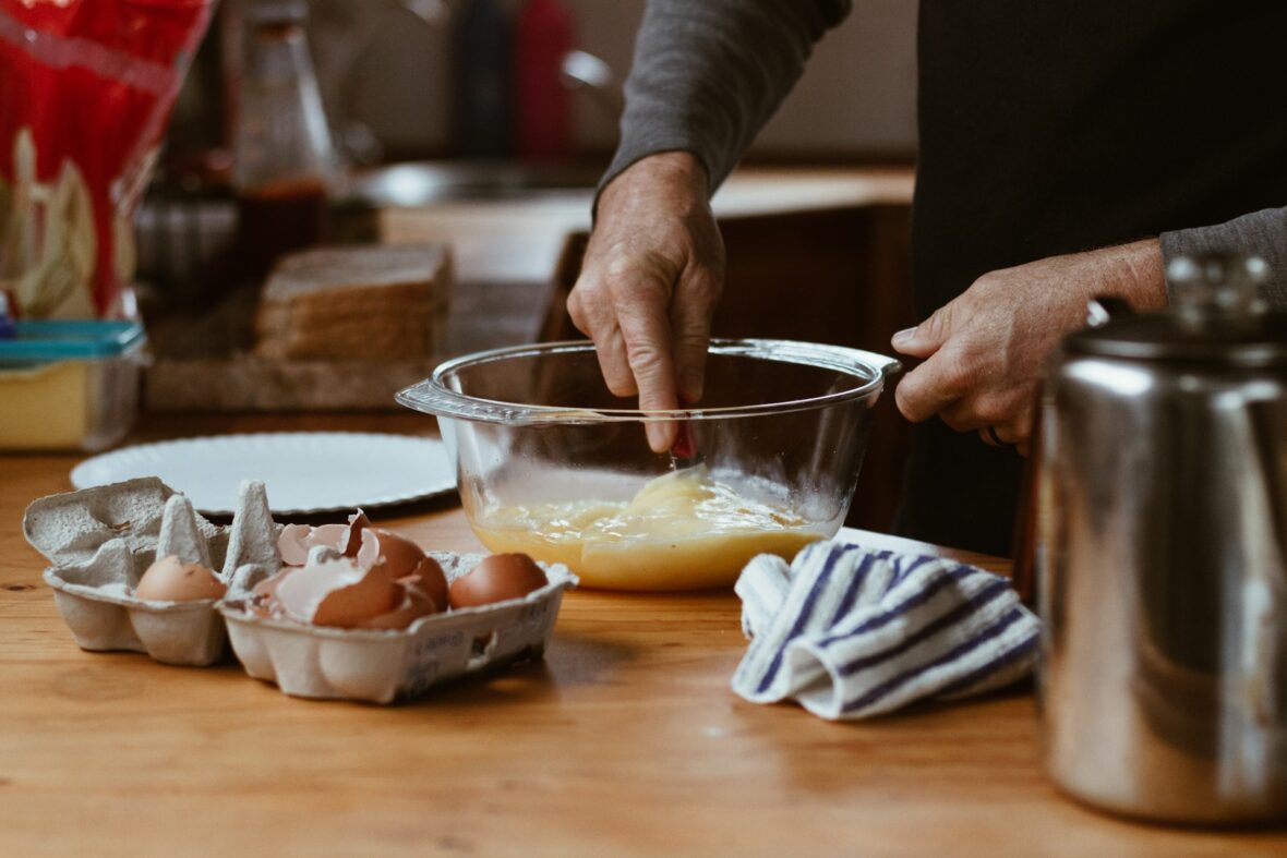 man whisking eggs / best Costco baking items