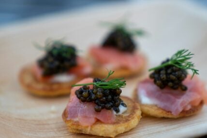 caviar dish / gourmet food at costco