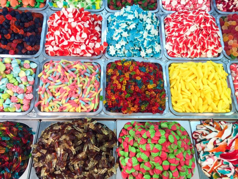 various types of candy