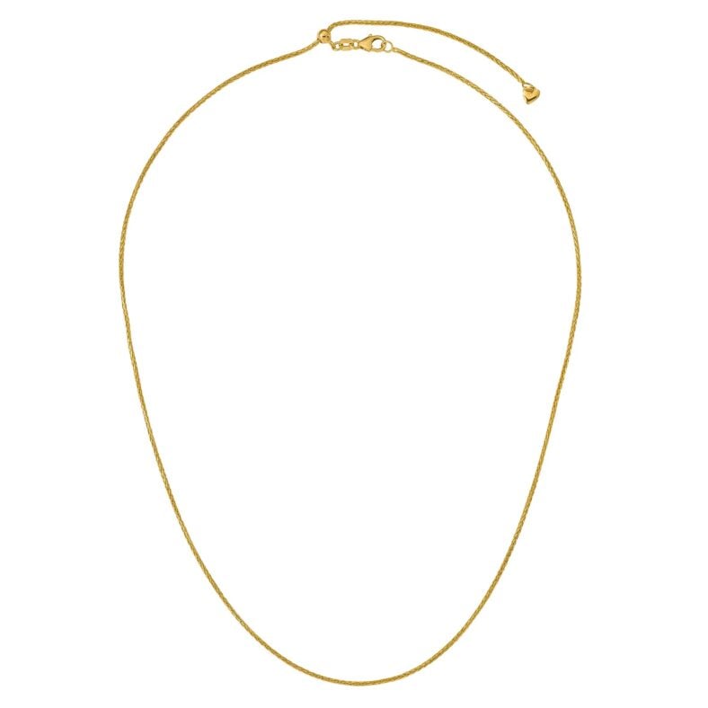 14kt Gold 22" Adjustable Spiga Chain
