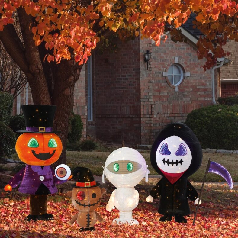 LED Pop-up Inflatable Halloween Friends