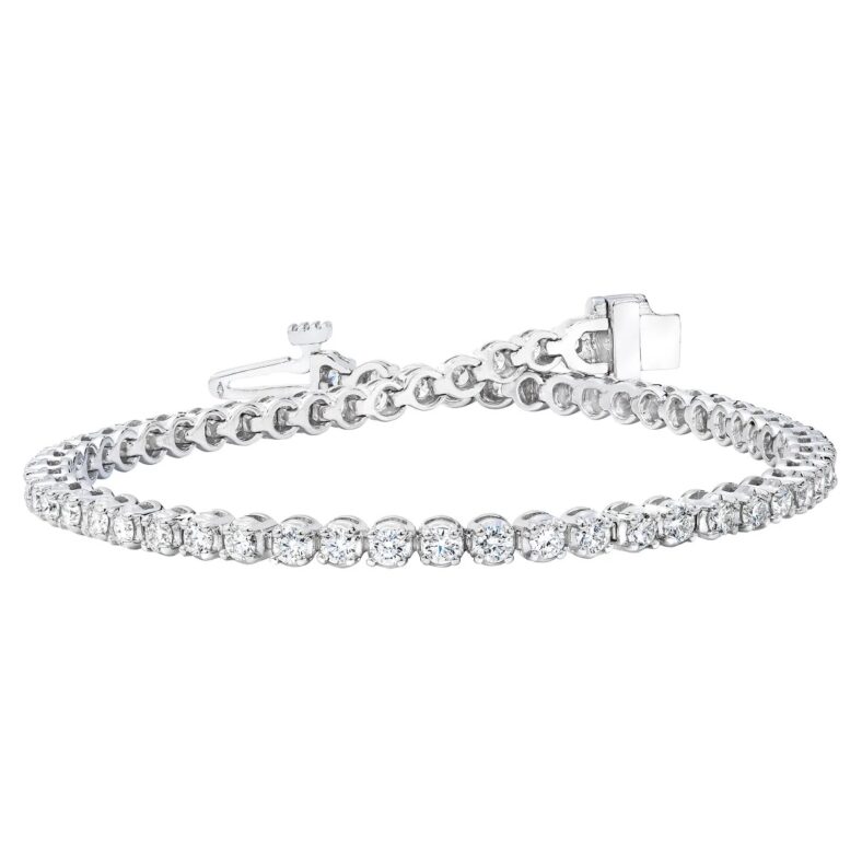 Round Brilliant 2.00 ctw VS2 Clarity, I Color Diamond 14kt White Gold Bracelet