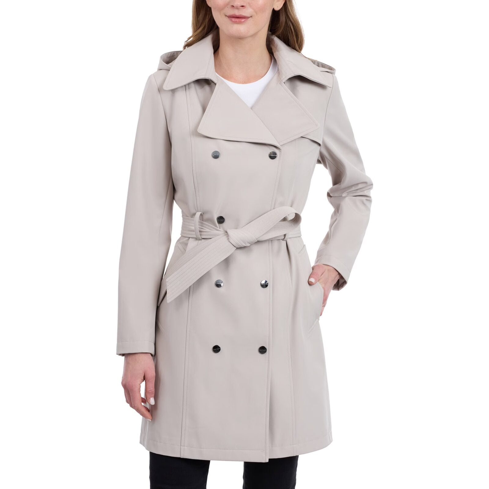 Calvin Klein Women's Hooded Trench Coat