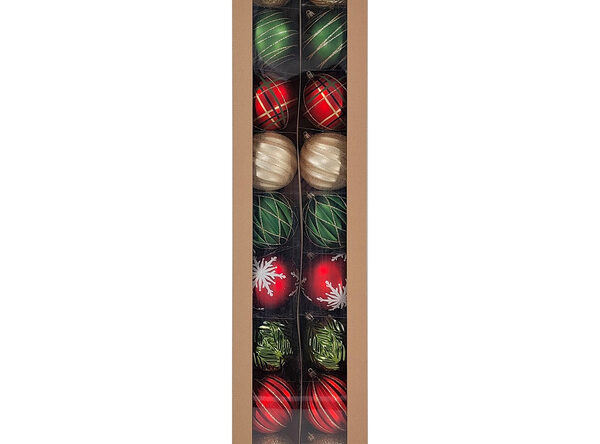 18-Pack Shatterproof Ornaments