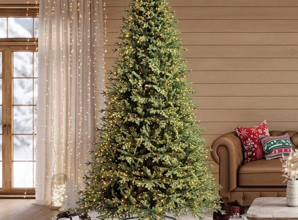 9-foot Pre-lit Slim Christmas Tree