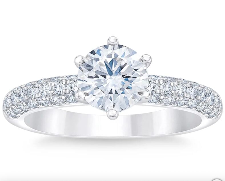 Round Brilliant 1.50 ctw Diamond Platinum Ring