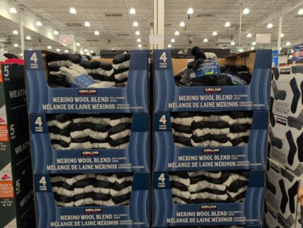 Kirkland Signature Men's Wool Blend Sock 4pr • Fits Shoe Sizes: 7 - 13 at Costco