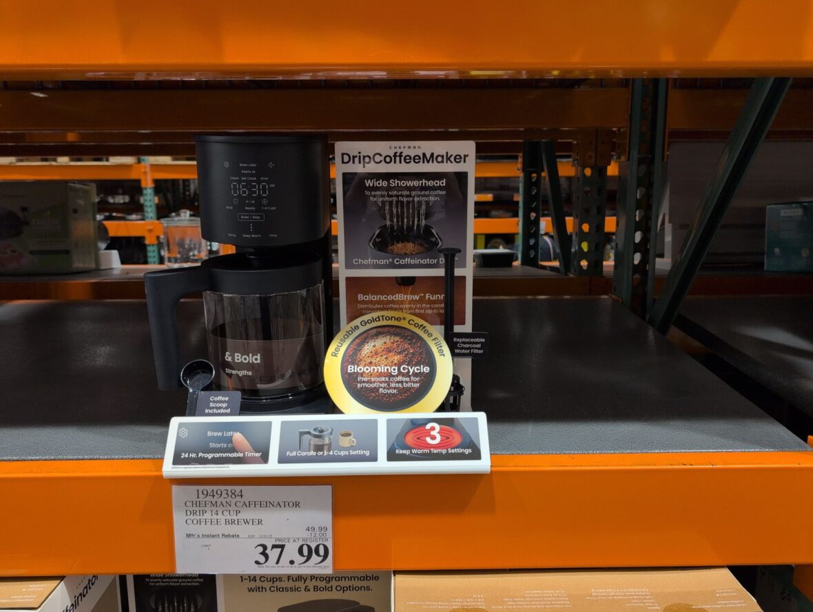 Limit Chefman Caffeinator Drip 14 Cup Coffee Brewer at Costco