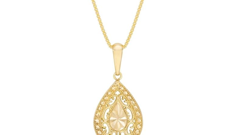 Yellow Gold Pear Pendant Costco