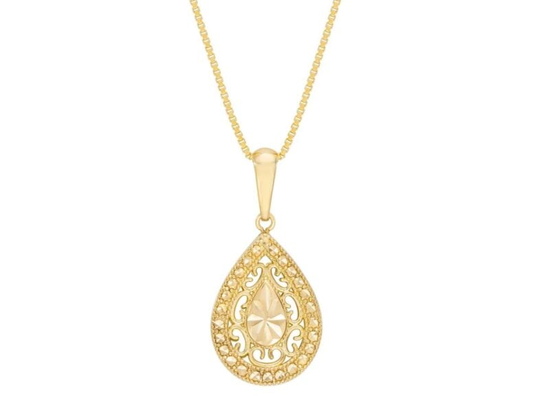 Yellow Gold Pear Pendant Costco