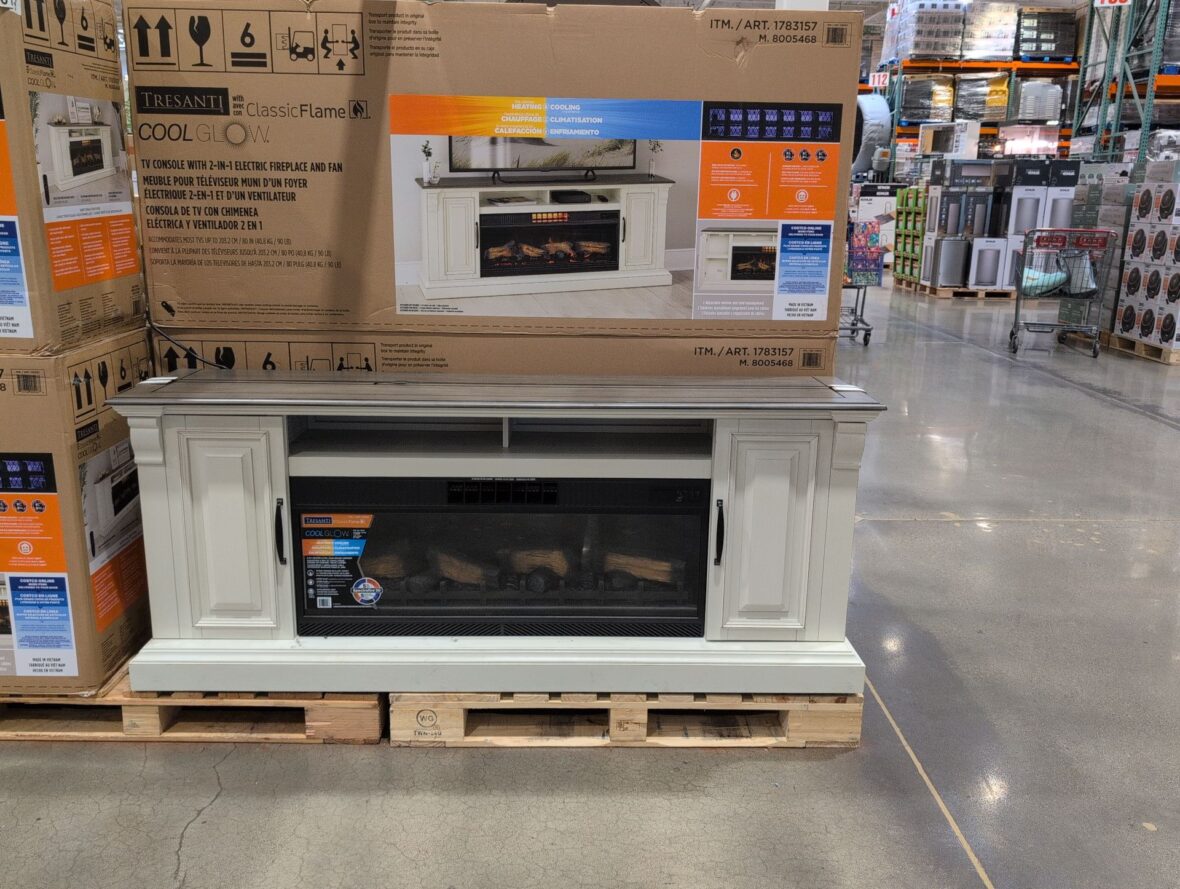 Tresanti Eloise 74" Fireplace- • White Finish at Costco