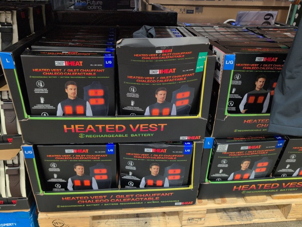 32 Degrees Heated Vest Sizes Large & Xl Only Up to 6 Hours Per Charge at Costco