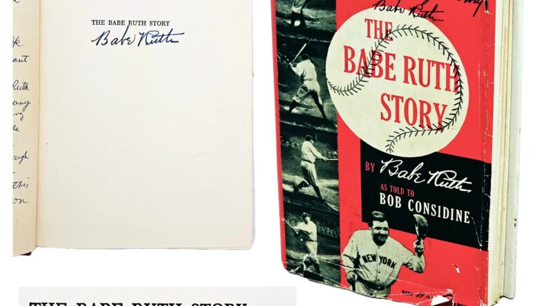 Babe Ruth Autographed Book