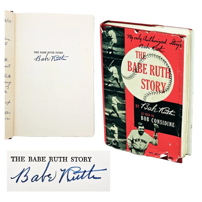Babe Ruth Autographed Book