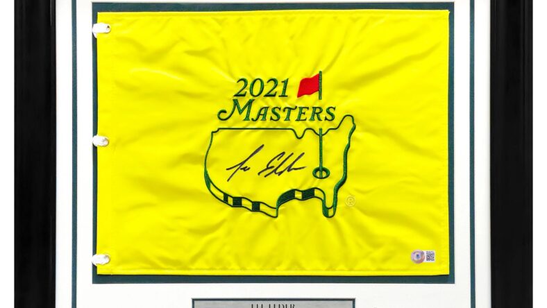 Lee Elder Autographed Masters Golf Pin Flag