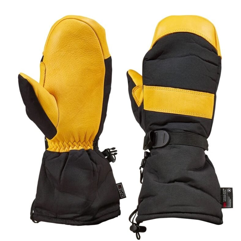 Saranac Gauntlet Premium Deerskin Ski Mitts