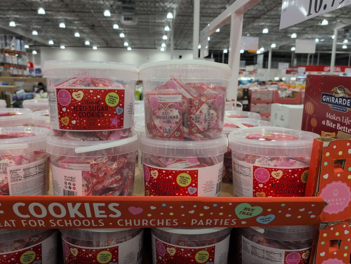 Bakery Bling Valentines Cookies / at Costco