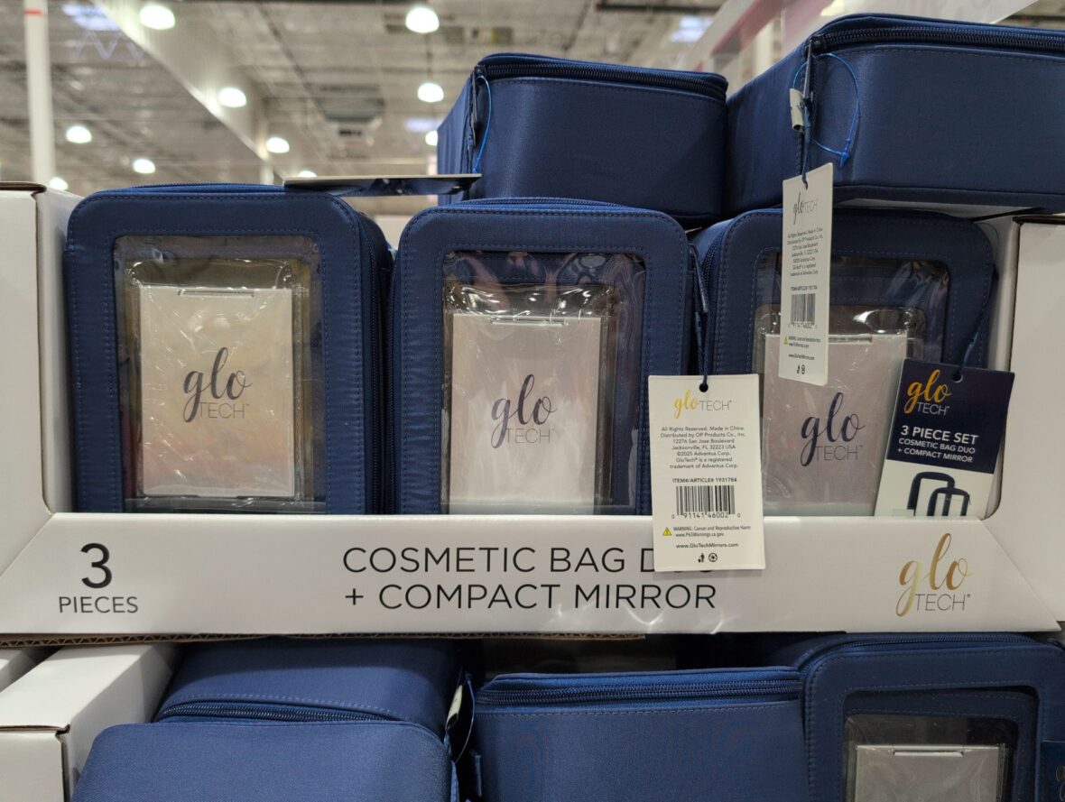 Glotech Toiletry Set • 1 Large Toiletry Bag •1 Travel Mirror at Costco
