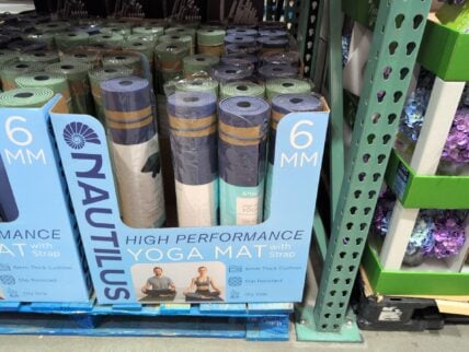 Nautilus Yoga Mat with Strap Thick Cushion Dry Grip at Costco