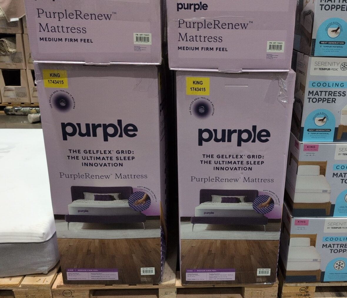 Purple Purplerenew 11" King Gel Grid Mattress • 2" Gelflex Grid at Costco