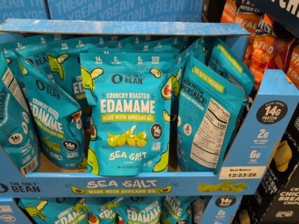 The Ony Bean Sea Salt Edamame Beans at Costco