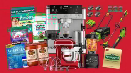 Costco April 2026 Coupon book product selection - Ninja coffee maker, Kerrigold Butter, Raos Marinara, Greenworks, Kitchenaid Mixer, etc.