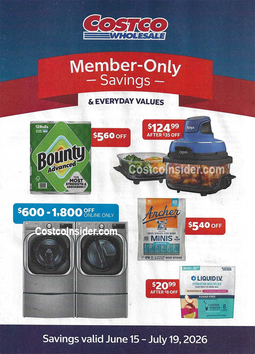 Costco June & July Coupon book cover image