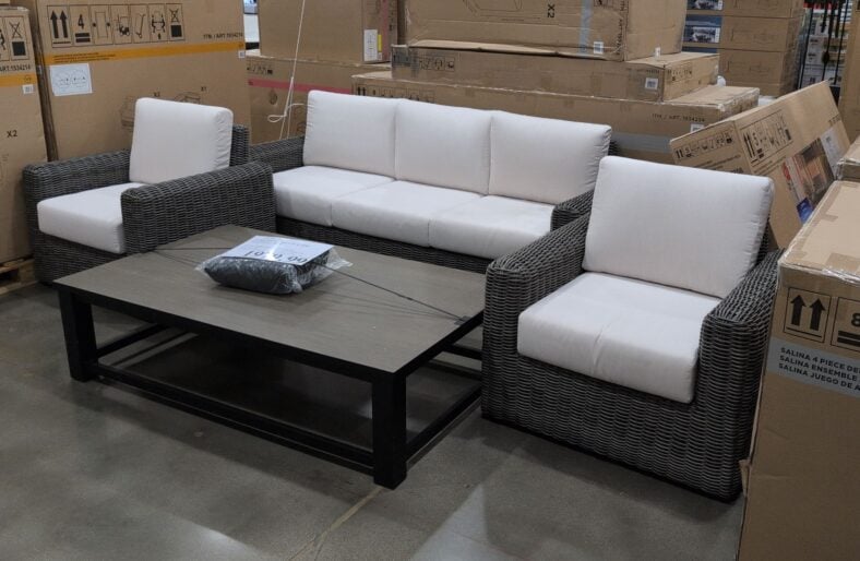 Foremost Salina Seating Set No-rust Aluminum Frame All-weather Resin Wicker at Costco