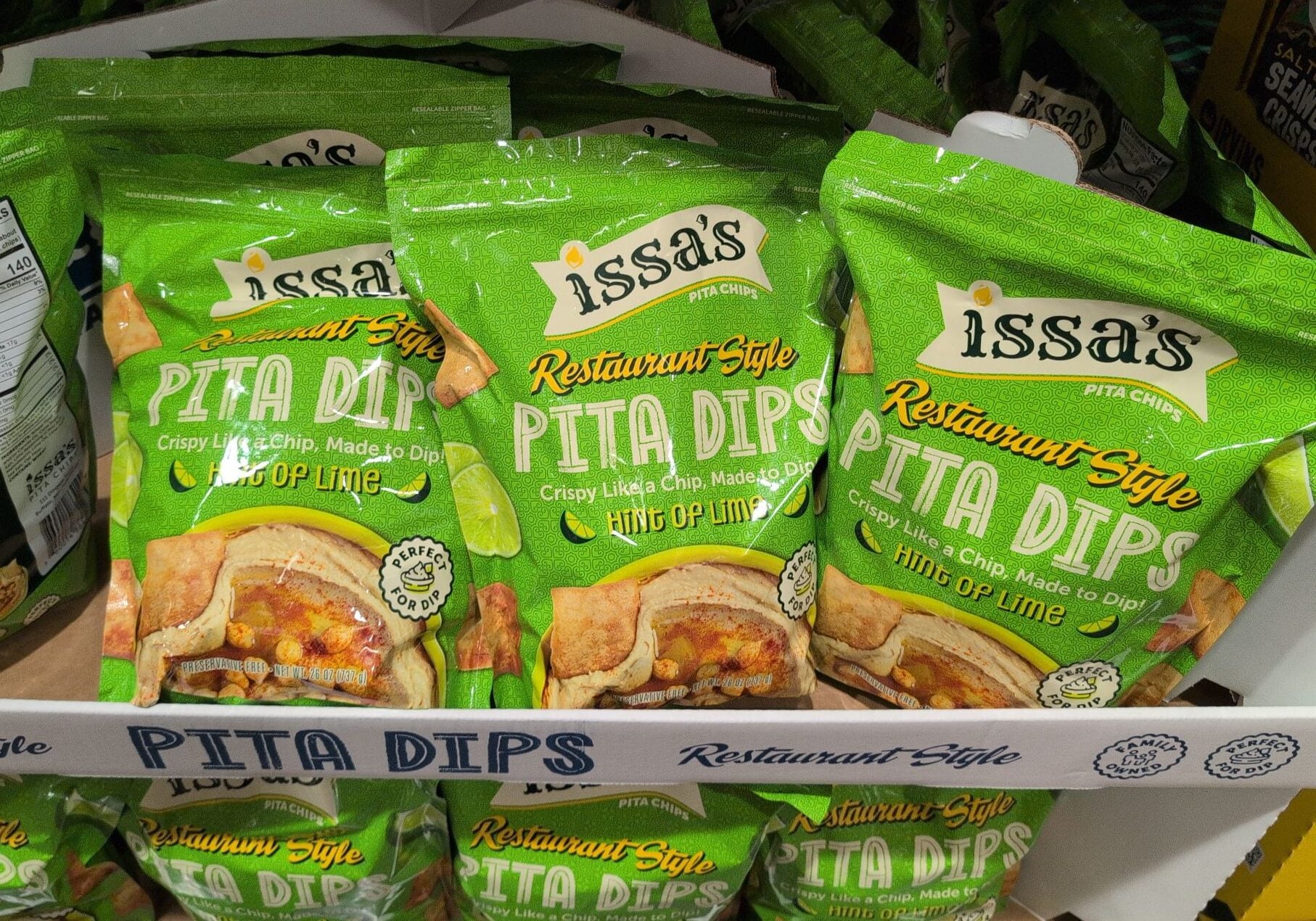 New Product: Issa's Hint of Lime Pita Chips