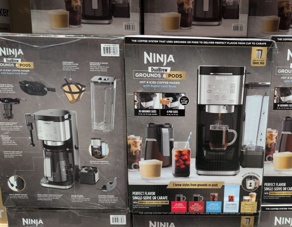 Ninja Dualbrew Grounds&pods Hot&iced Coffee Maker • 4 Pod Sizes (6-120z) at Costco