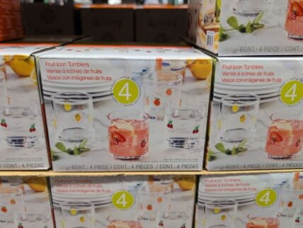 Pandex 140z Fruit Icon Glass Fruit Icon Glasses at Costco