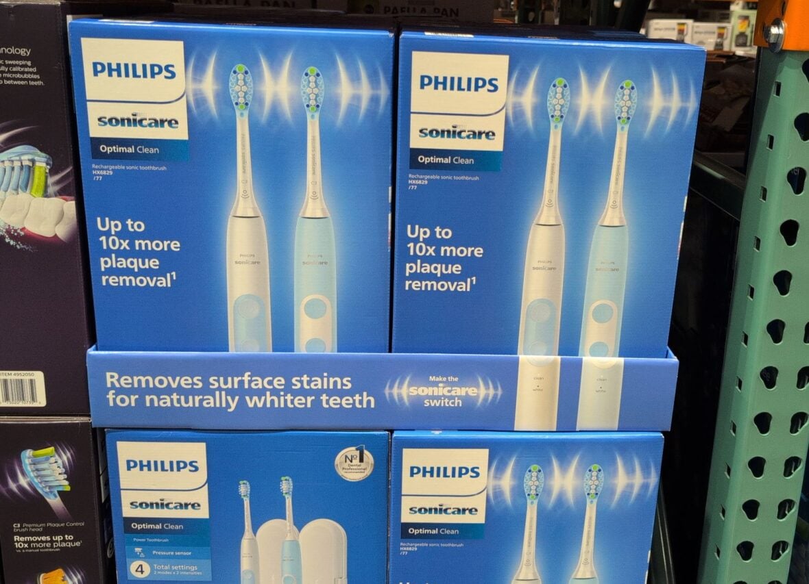Sonicare Optimal Clean Rechargeable Toothbrushes • 2 Rechargeable Handles at Costco