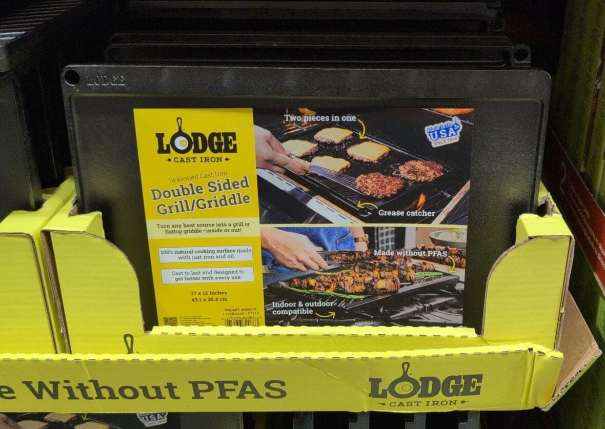 Lodge Seasoned Cast Iron Reversible Grill at Costco