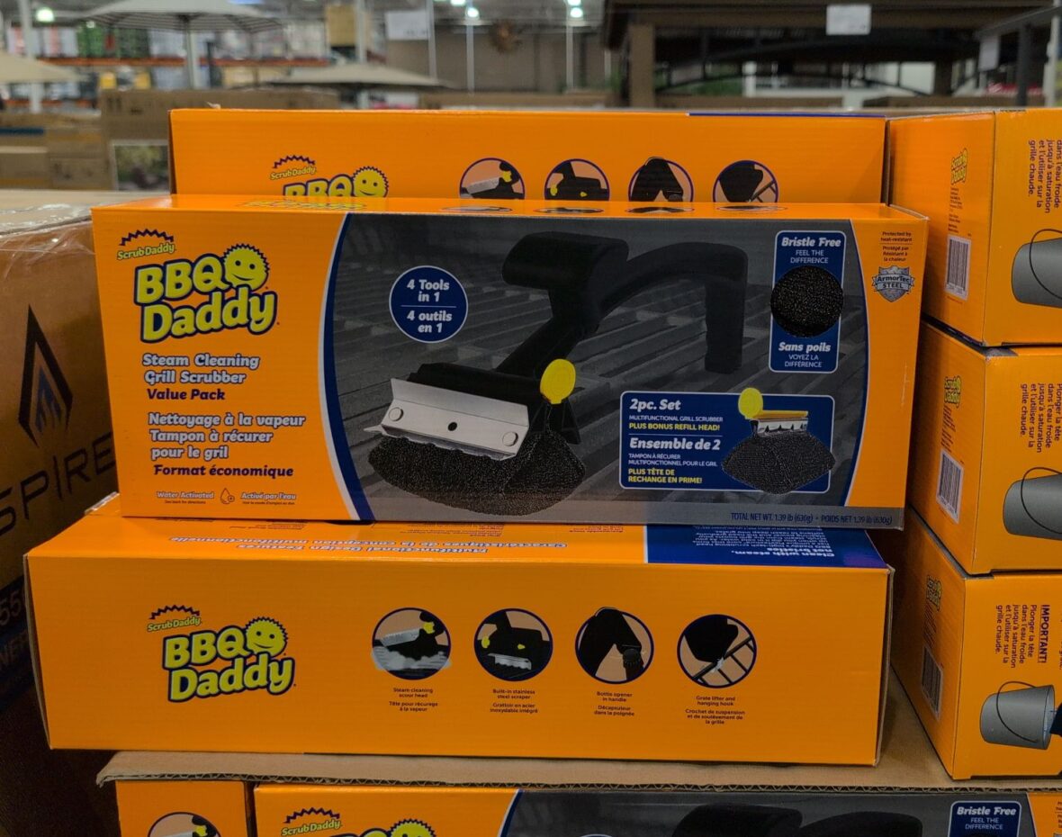 Scrubdaddy Bbqdaddy Steam Cleaning Grill Brush Bristleless Design at Costco