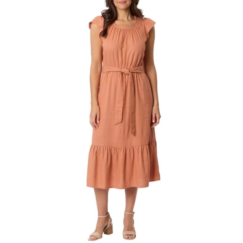 Briggs Women's Lined Tiered Dress