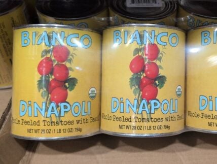 Bianco Dinapoli Whole Peeled Tomatoes at Costco