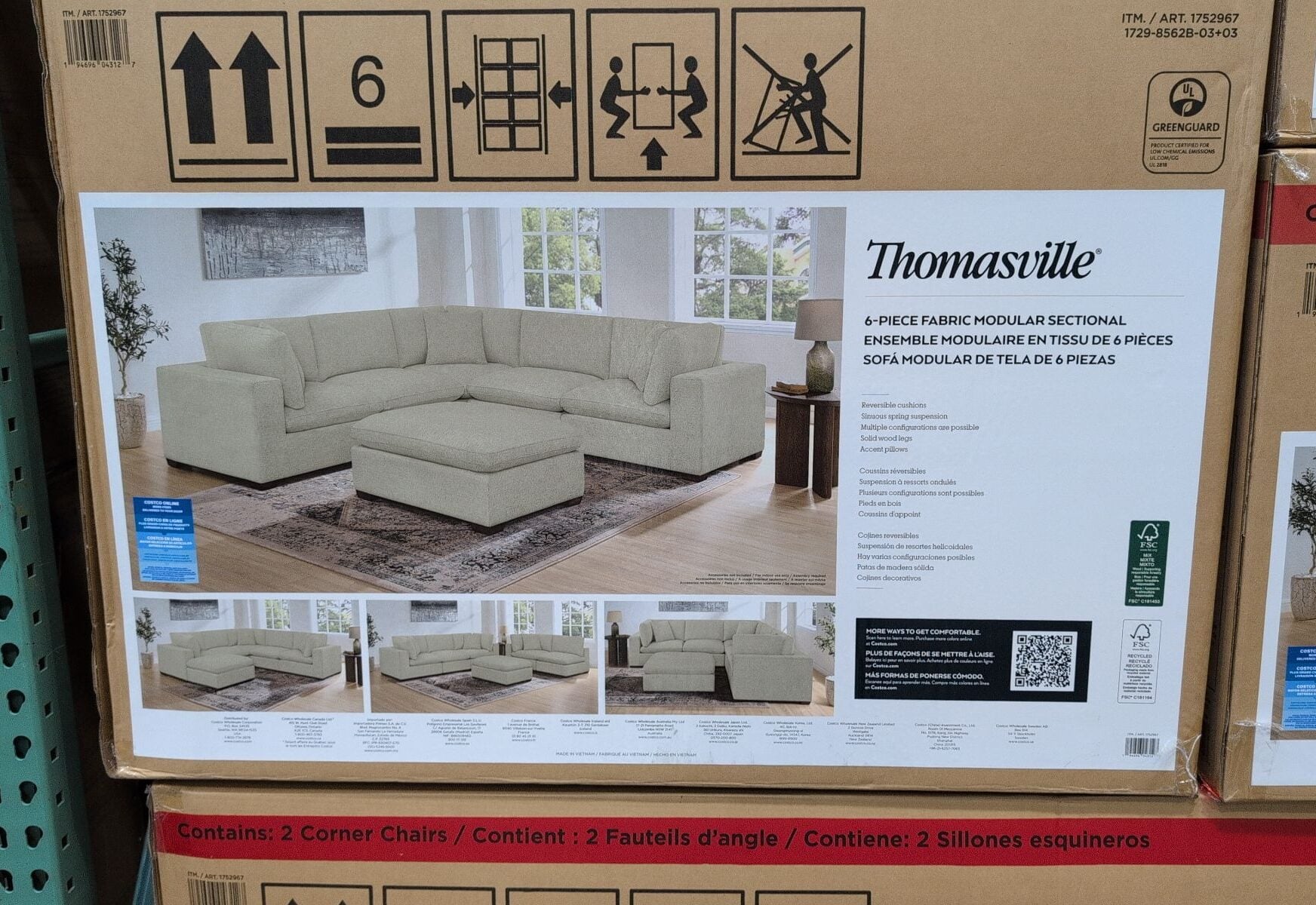 Thomasville Lowell Modular Fabric Sectional