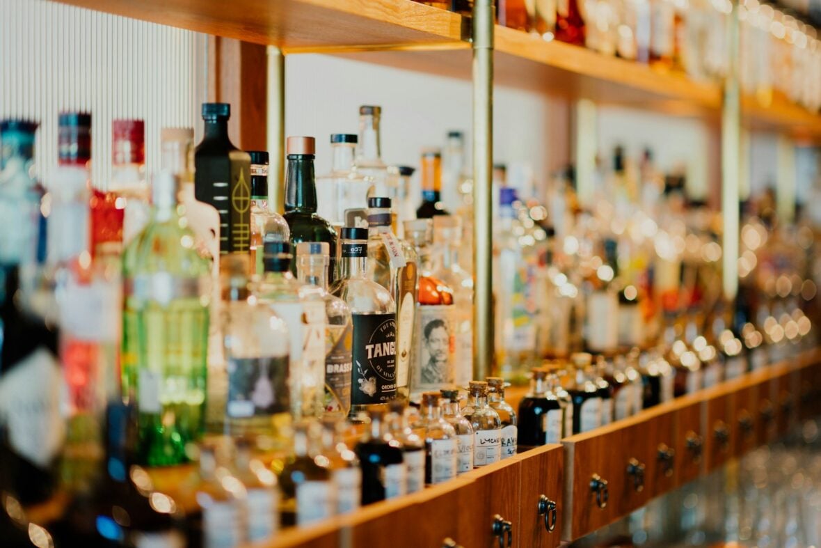wall of liquor / kirkland signature liquors