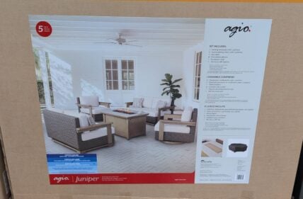 Agio Juniper Spc Deep Seating Set with Fire Table at Costco