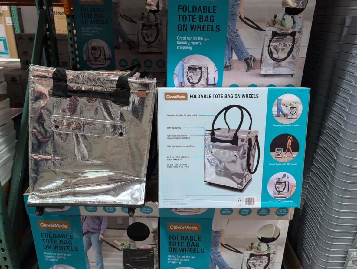 Clevermade Foldable Tote Bag on Wheels at Costco