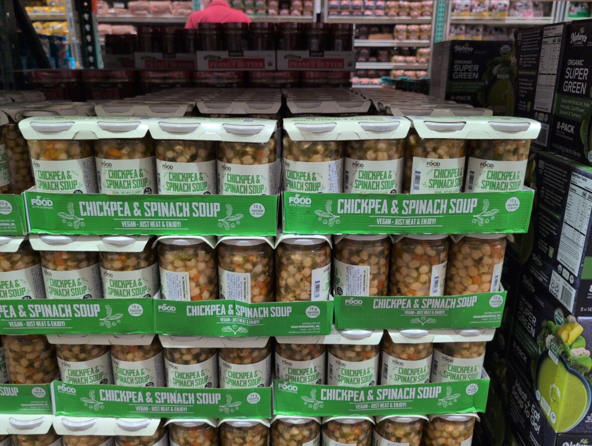 Food with Purpose Chickpea & Spinach Soup 2/ at Costco
