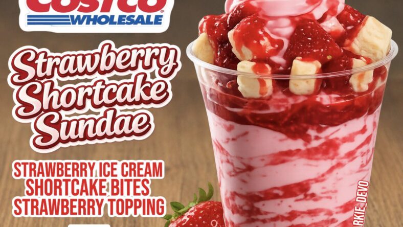 strawberry shortcake sundae