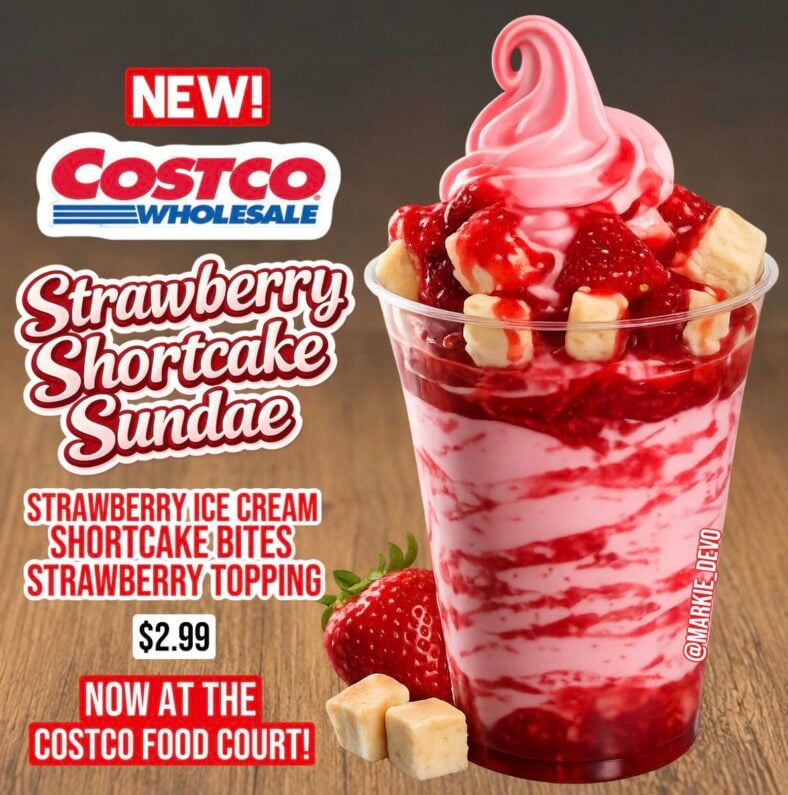 strawberry shortcake sundae