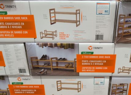 Trinity Bambo0 Shoe Rack Bamboo Construction at Costco